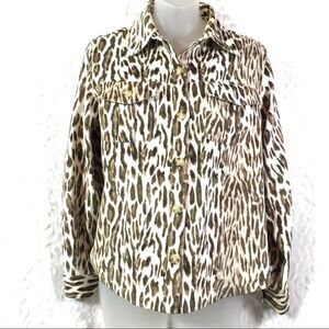 Draper’s & Damon’s leopard print shirt top blouse